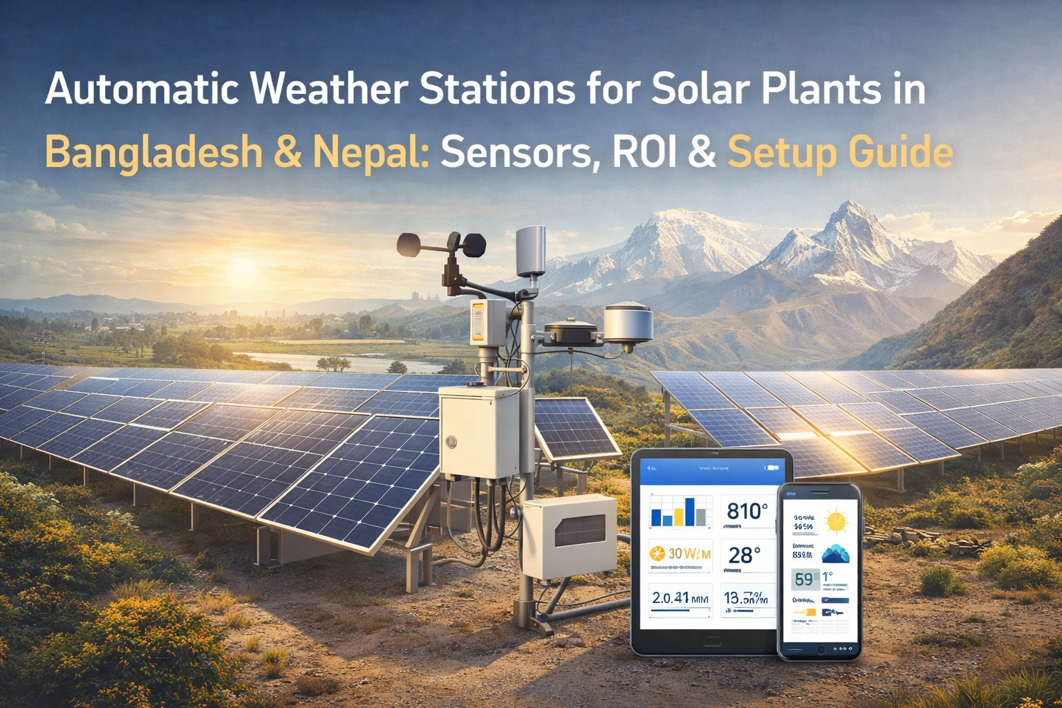 Automatic Weather Stations for Solar Plants in Bangladesh & Nepal: Sensors, ROI & Setup Guide