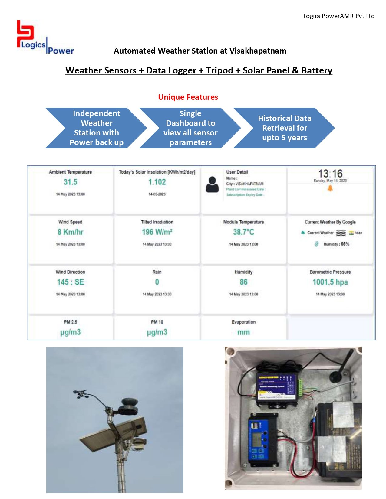 Recent Commissioning of Automated Weather Station at Viskhapatnam